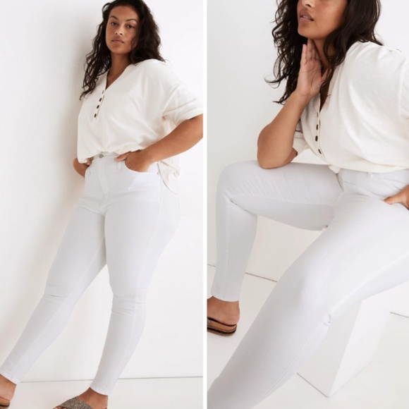 Madewell Denim - Madewell Plus High Rise 10" Skinny Jeans in Pure White Sz. 16 16W